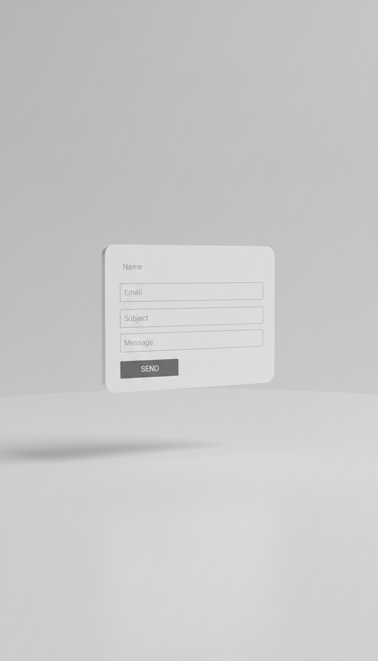 Monochrome Contact Form UI Element